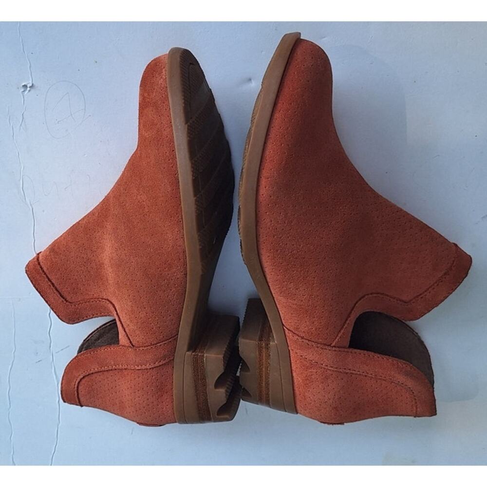 Sorel Women's Lolla Cutout Suede Bootie Burnt Orange Rust Waterproof Size 6.5 - Picture 6 of 11